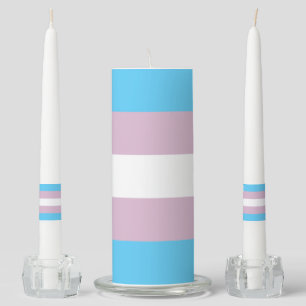 Transgender Flag Unity Candle Set
