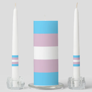 Transgender Flag Unity Candle Set