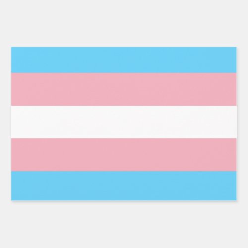 Transgender Flag Wrapping Paper Sheets