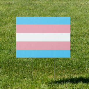 Transgender Flag Yard Sign & Gender outdoor sings