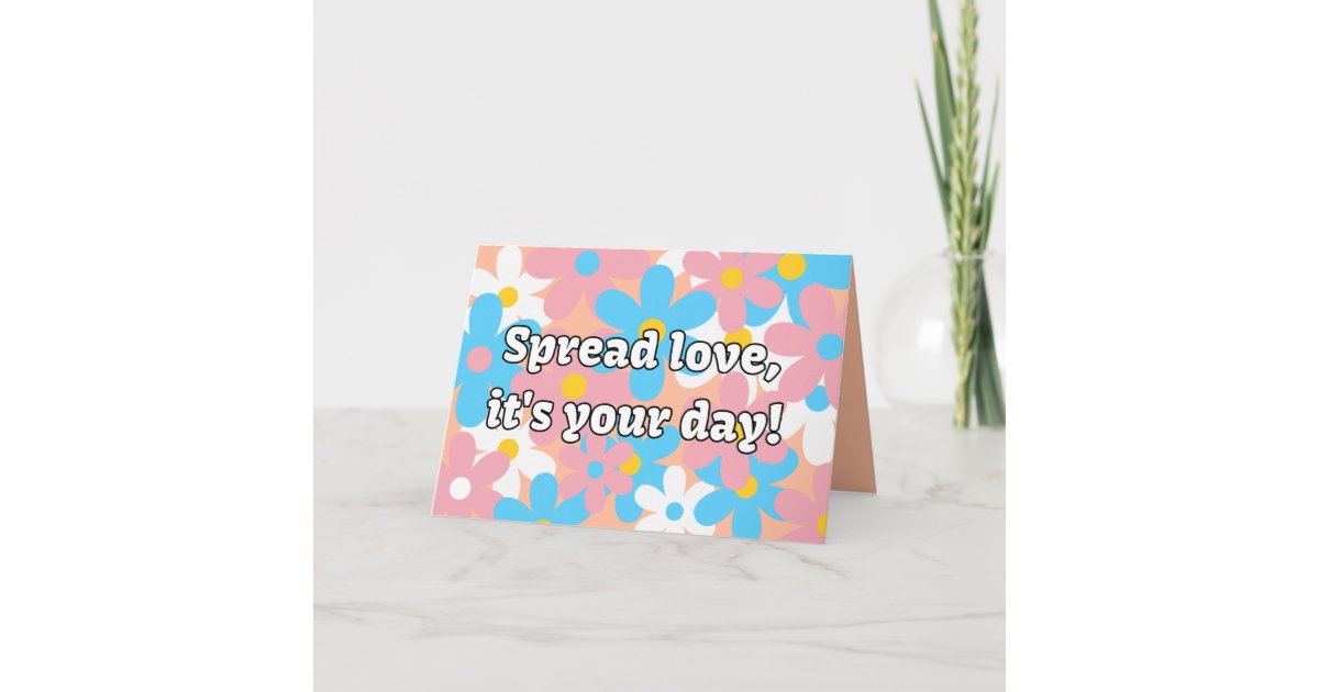 Transgender Flower Birthday Card | Zazzle