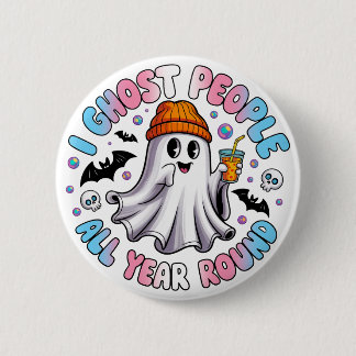 Transgender Funny Halloween – I Ghost People Button
