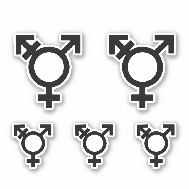 Transgender Gender Symbol Sticker (Front)