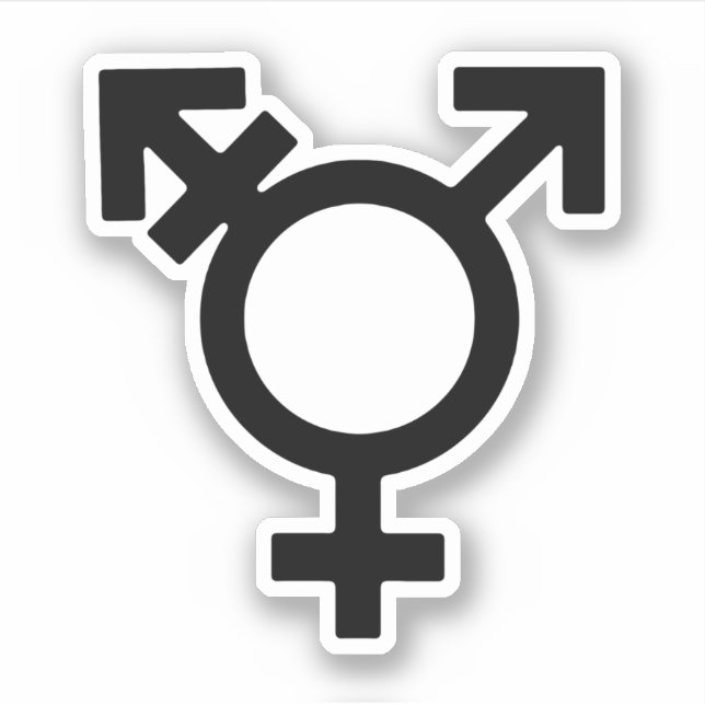 Transgender Gender Symbol Sticker (Front)