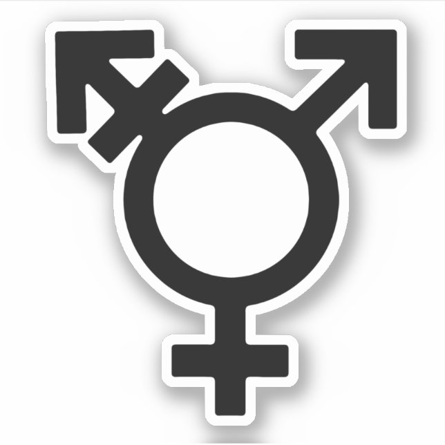 Transgender Gender Symbol Sticker (Front)