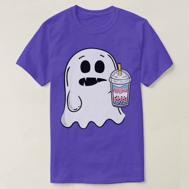 transgender ghost bubble tea transgender ghost bub T-Shirt (Design Front)