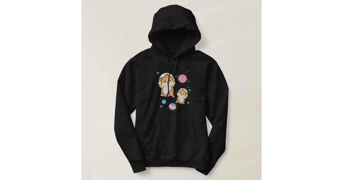 Transgender Hamster In Space Trans Pride Hoodie | Zazzle