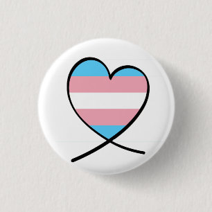 Transgender Heart Button