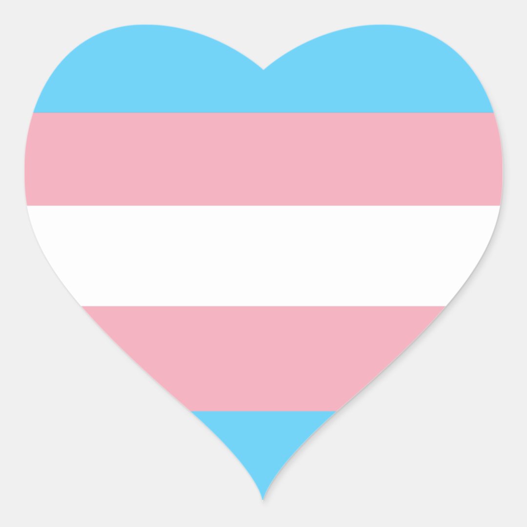 Transgender Heart Sticker | Zazzle