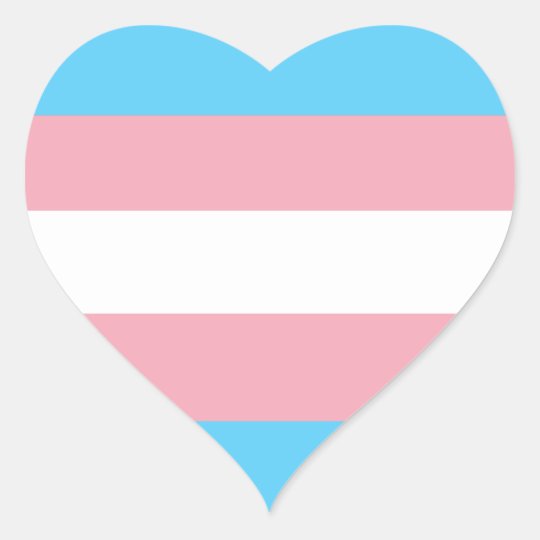 Transgender Heart Sticker | Zazzle.com