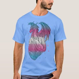 Transgender Ice Dragon Trans Pride Flag Colors Sno T-Shirt