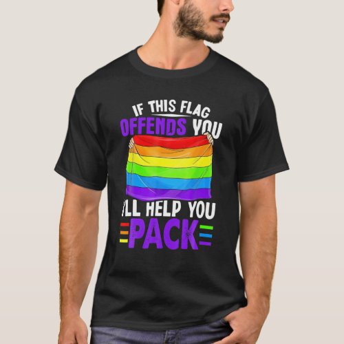 Transgender If This Flag Offends You Trans Rainbow T_Shirt