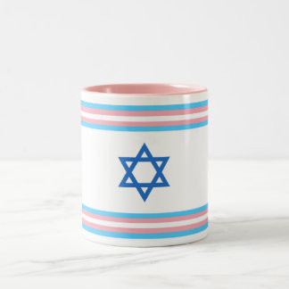 Transgender Israel Pride Flag Two-Tone Coffee Mug