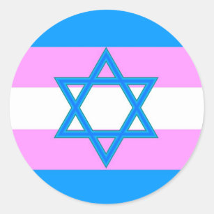 Transgender Jewish Pride Classic Round Sticker
