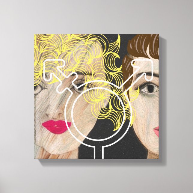 Transgender Love Canvas Print (Front)