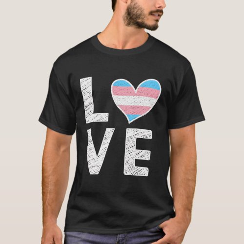 Transgender Love _ Trans Pride Flag Transgender Su T_Shirt