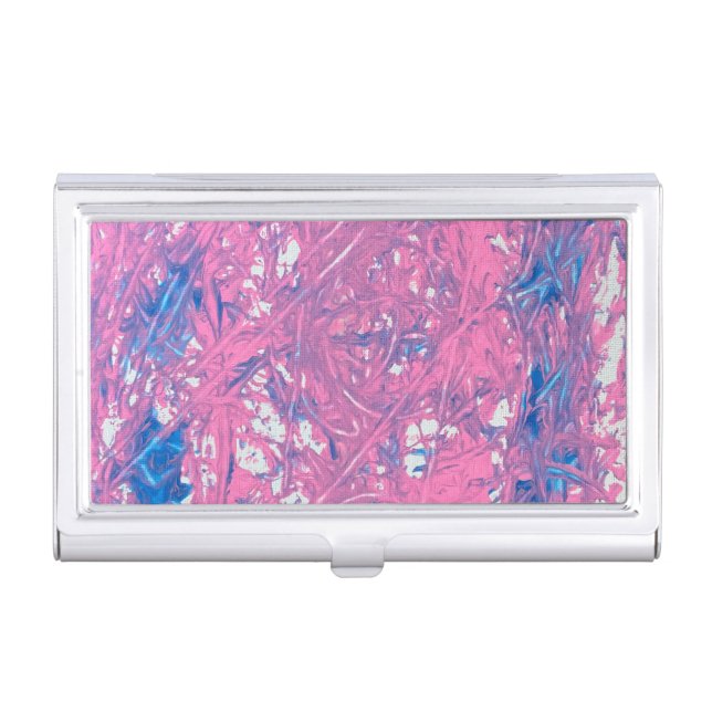 Transgender Marble Artwork Business Card Case (Front)