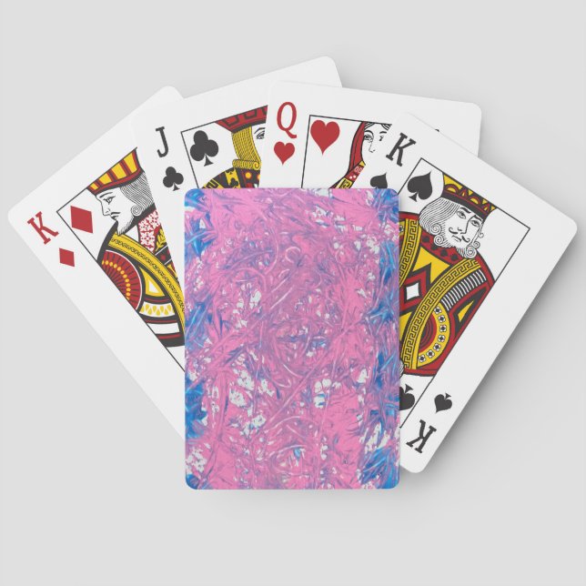 Transgender Marble Artwork Poker Cards (Back)