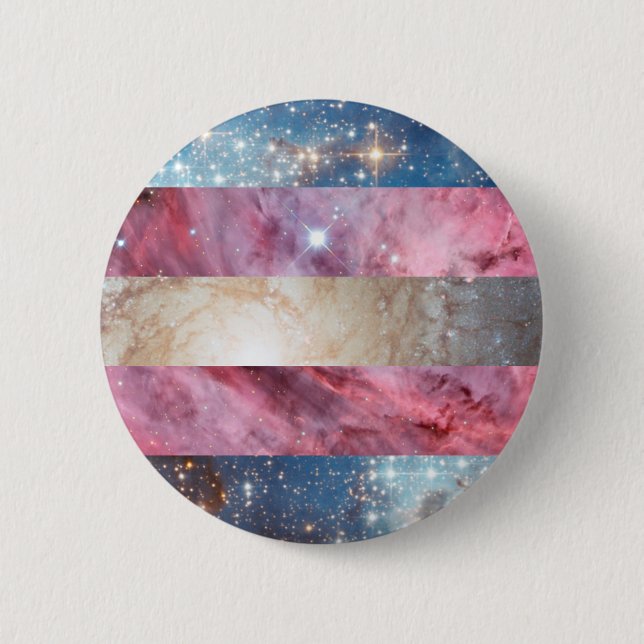 Transgender nebula flag pin (Front)