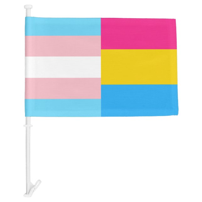 Transgender Pansexual Dual Pride Car Flag (Front)