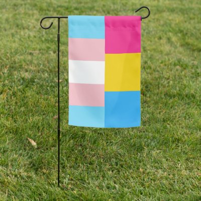 Transgender Pansexual Dual Pride Garden Flag