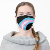 Transgender Pride Adult Cloth Face Mask (Worn)
