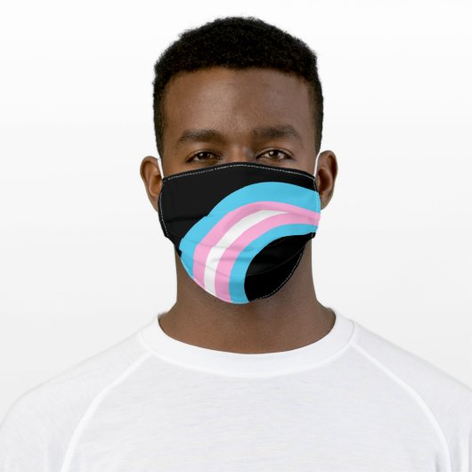 Transgender Pride Adult Cloth Face Mask (Worn)