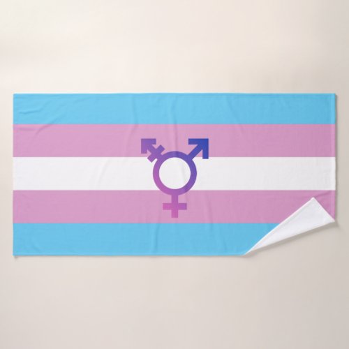 Transgender Pride and Symbol Bath Towel