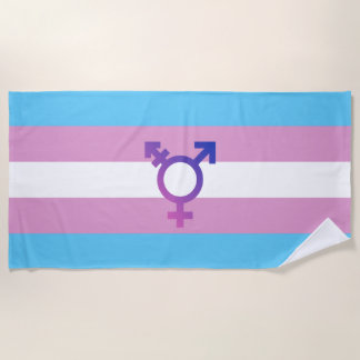 Transgender Pride and Symbol Beach Towel