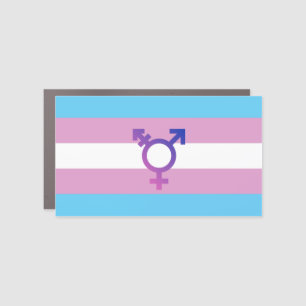 Transgender Pride and Symbol Car Magnet