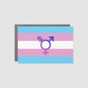 Transgender Pride and Symbol Car Magnet