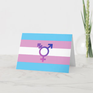 Transgender Pride and Symbol Holiday Card