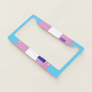 Transgender Pride and Symbol License Plate Frame