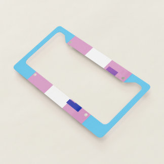 Transgender Pride and Symbol License Plate Frame