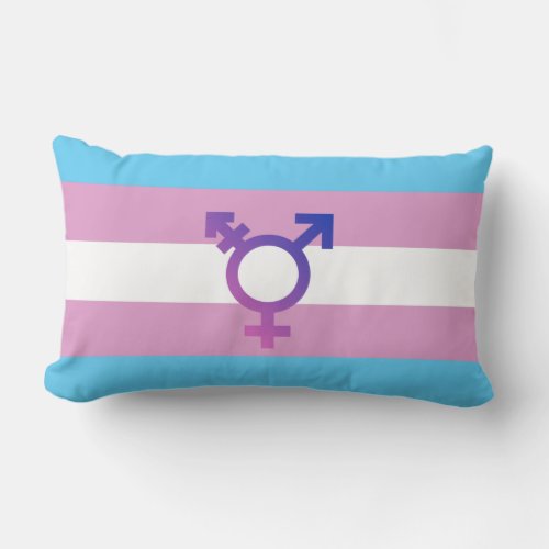 Transgender Pride and Symbol Lumbar Pillow