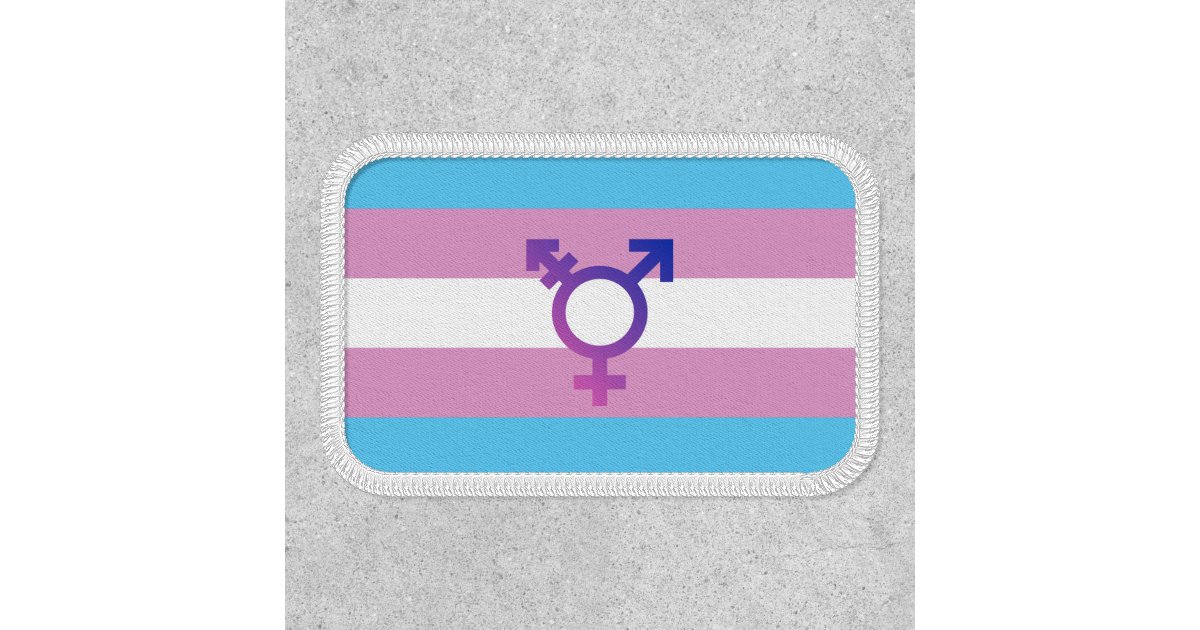 Trans Symbol Patch Transgender Pride and Symbol Patch | Zazzle