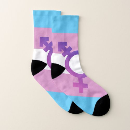 Transgender Pride and Symbol Socks