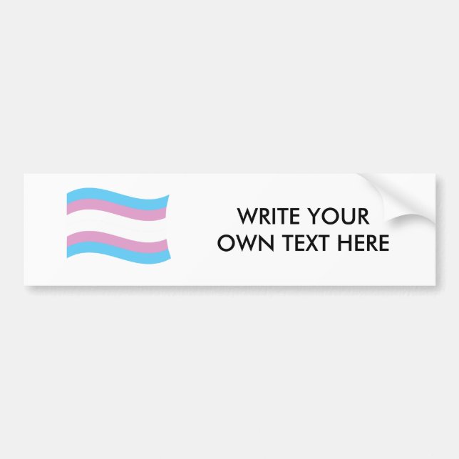 Transgender Pride Banner Bumper Sticker (Front)