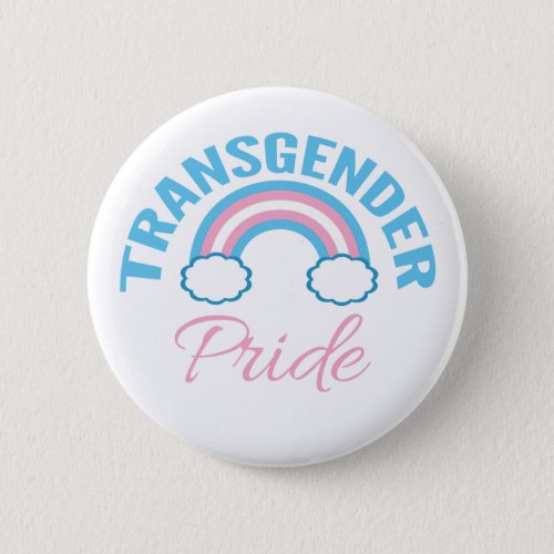 Transgender Pride Beautiful Rainbow Flag Button