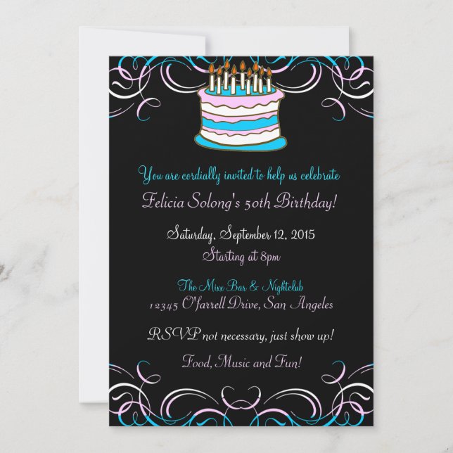 Transgender Pride Birthday Party Invitation (Front)