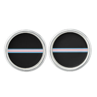 Transgender Pride Black Cufflinks