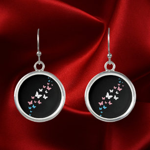 Transgender Pride Butterfly Trail Earrings