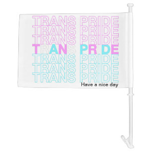 Transgender Pride Car Flag