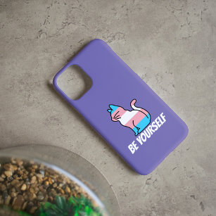 Transgender Pride Cat  - Be Yourself iPhone 11 Case