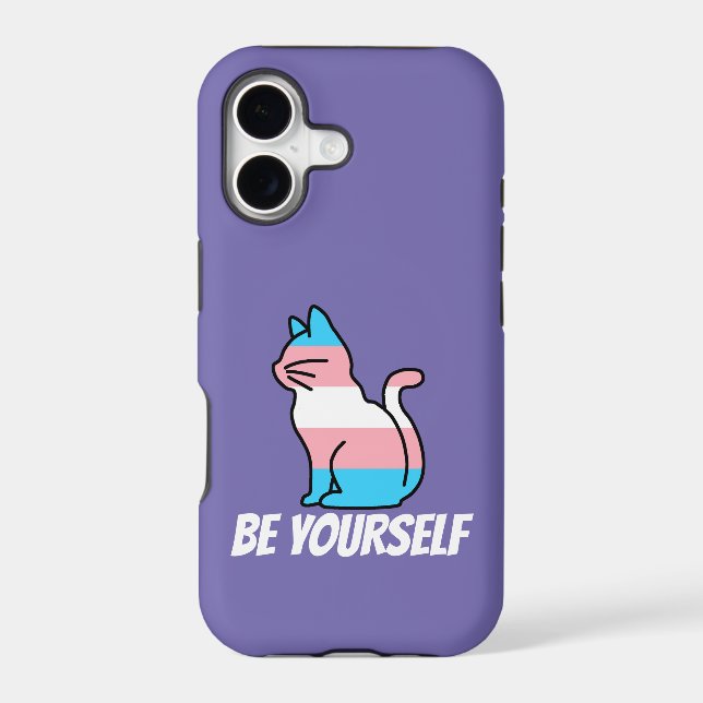Transgender Pride Cat  - Be Yourself Iphone Case (Back)