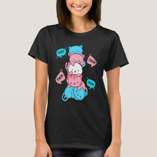 Transgender Pride Cat Lgbt Trans Flag Cute Kitten T-Shirt