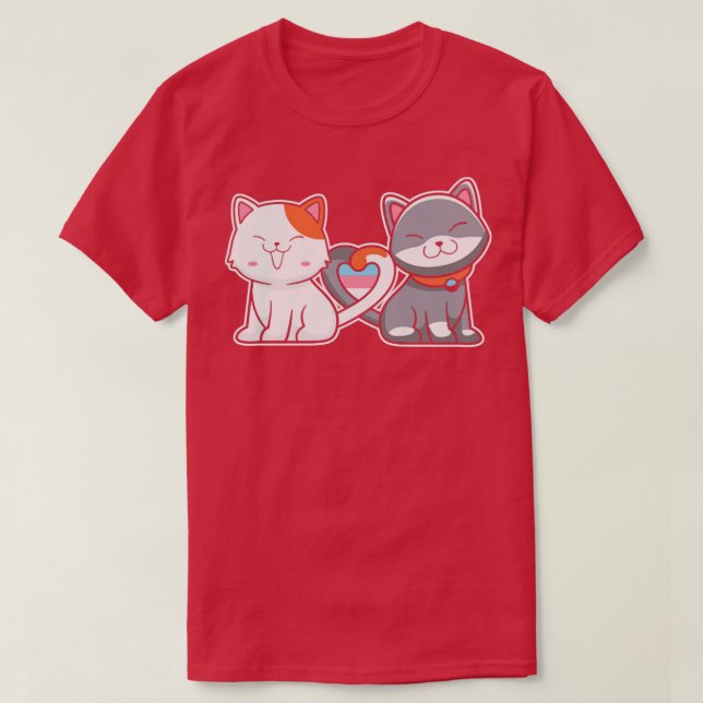 Transgender Pride Cat LGBT Trans Flag T-Shirt (Design Front)
