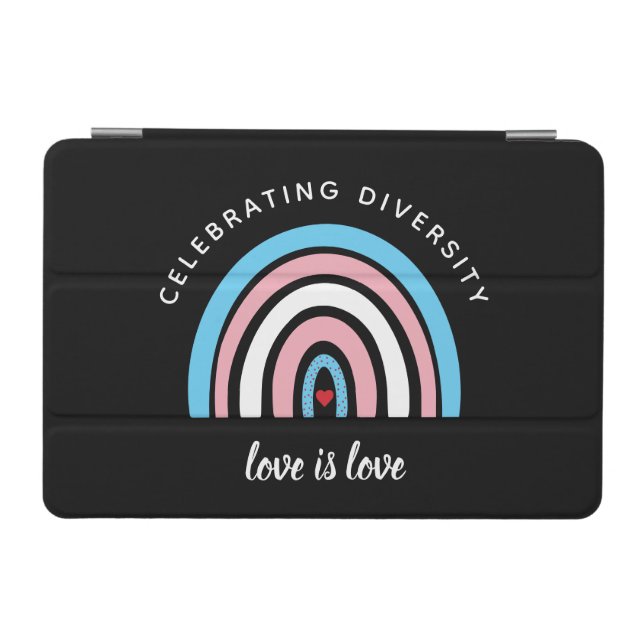 Transgender Pride Celebrating Diversity Love Quote iPad Mini Cover (Horizontal)