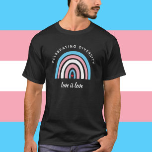 Transgender Pride Celebrating Diversity Love Quote T-Shirt