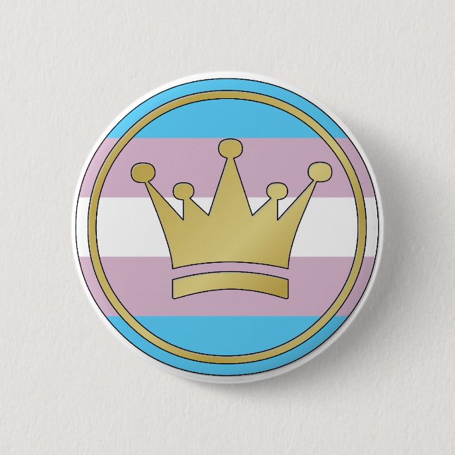 Transgender Pride Crown Button (Front)